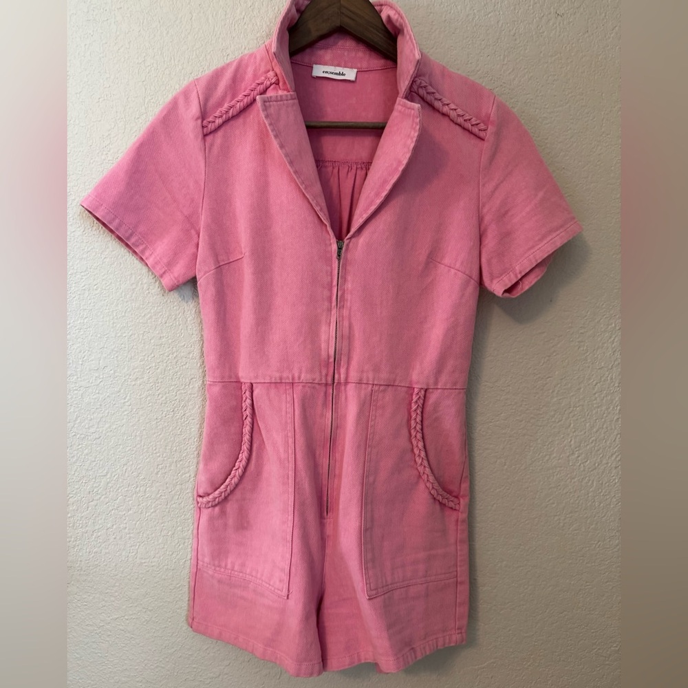 Pink Short Sleeve Jumpsuit